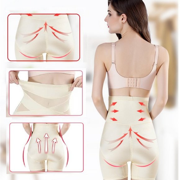 Tummy Control Shapewear Thigh Slimmer, Breathable High-Waist Body Shaper, 2-Pack - Picture 6 of 7